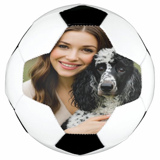 ポドル写真をパーソナライズ・カスタマイズ サッカーボール (正面)