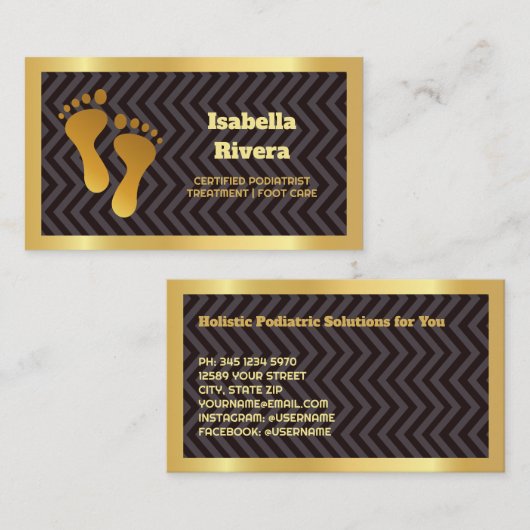 ポドロジー 名刺 (正面/裏面)