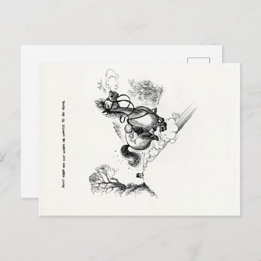 ポニおもしろいー漫画はがき ポストカード (正面/裏面)