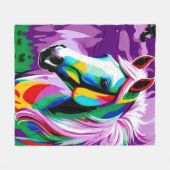 ポニカラフルー フリースブランケット (正面(横))