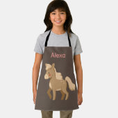 ポニパーソナライズされたーモノグラムのホースガール エプロン (インサイチュ)