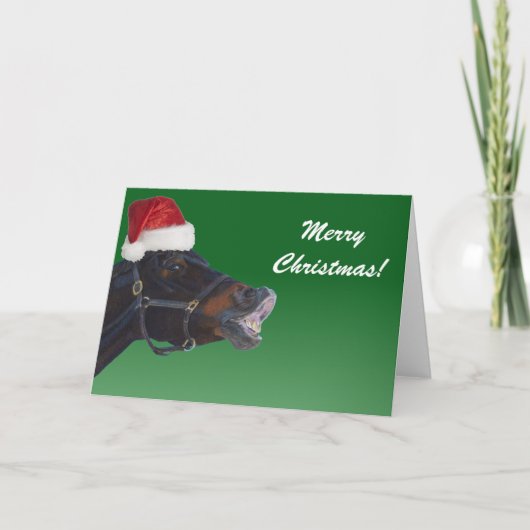 ポニーおもしろいメリークリスマス シーズンカード (正面)