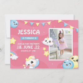 ポニーお洒落ピンクバースデーパーティーガールポーティノート ノートカード