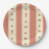 ポニーお洒落馬のパターンを表示 ペーパープレート (正面)