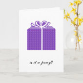 ポニーかな？ カード (黄色い花)