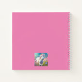 ポニーかわいいパーソナライズされた馬ガーリー名 ノートブック (裏面)