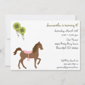 ポニーかわいらしスセントパトリックの日誕生日招待状 招待状 (裏面)