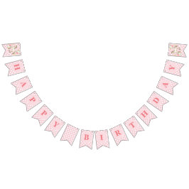 ポニーかわいらしバースデーパーティーのバンティングのバナーフローラ バンティングフラッグ