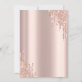 ポニーかわいらし蝶バラ金ゴールドドリップス誕生日 招待状 (裏面)