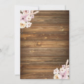 ポニーかわいらし誕生日の招待フローラボホー馬 招待状 (裏面)