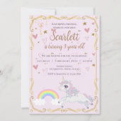 ポニーさんの3回目の誕生日の招待状 招待状 (正面)