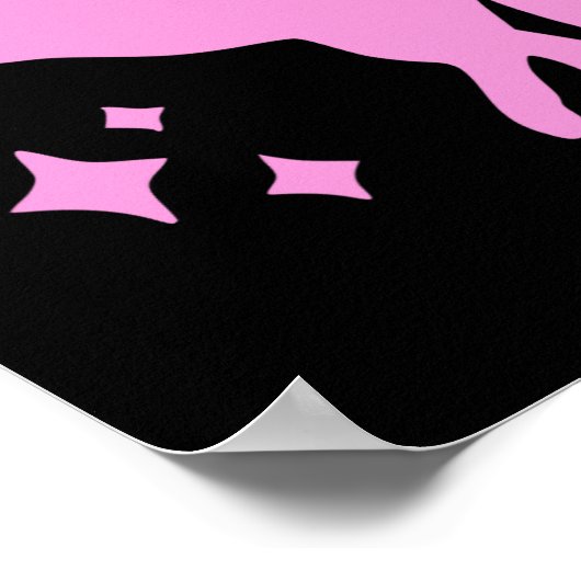 ポニーとヒール恋人ピンクの女の子クラブディスコ生まれ ポスター (角)