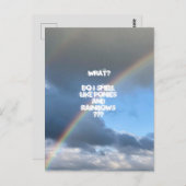 ポニーと虹はがき ポストカード (正面/裏面)