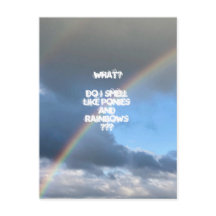 ポニーと虹はがき