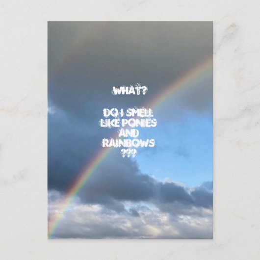 ポニーと虹はがき ポストカード (正面)