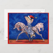 ポニーに乗ったクリスマスの魚 シーズンポストカード (正面/裏面)