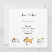 ポニーに乗った赤ちゃん - 誕生のお知らせ 案内状 (裏面)