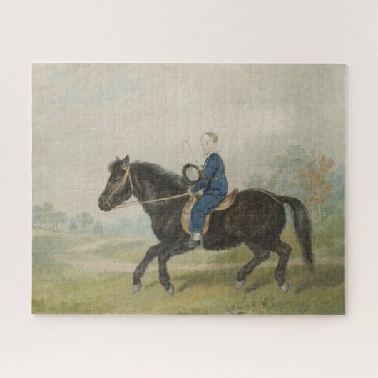 ポニーに乗る少年（Penry Williams著） ジグソーパズル (横)