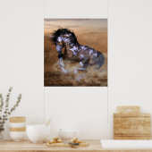 ポニーに乗色彩の鮮やかる ポスター (キッチン)