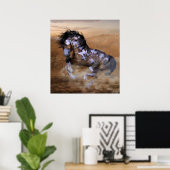 ポニーに乗色彩の鮮やかる ポスター (ホームオフィス)