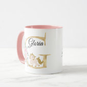 ポニーのイニシャル入りモノグラム名入れカスタムギフト マグカップ (正面左)