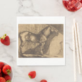 ポニーのスケッチ（ポール・アルバート・ベスナード著） スタンダードランチョンナプキン (インサイチュ)