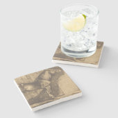 ポニーのスケッチ(ポール・アルバート・ベスナード著) ストーンコースター (横)