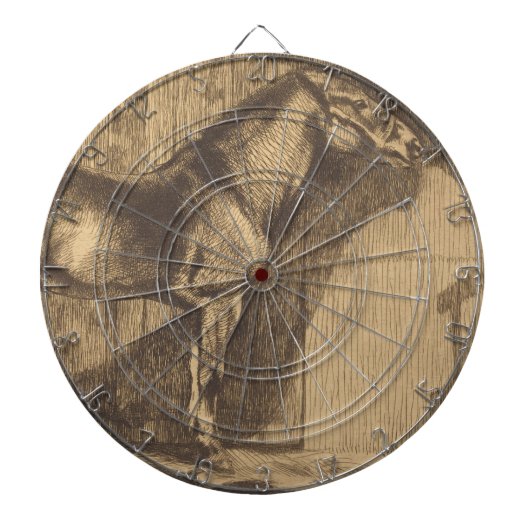 ポニーのスケッチ(ポール・アルバート・ベスナード著) ダーツボード (正面)