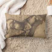 ポニーのスケッチ（ポール・アルバート・ベスナード著） ランバークッション (ブランケット)