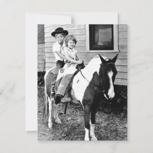 ポニーの乗馬写真を思い出して カード (正面)