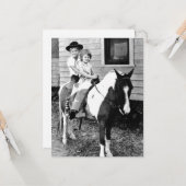 ポニーの乗馬写真を思い出して カード (正面/裏面インサイチュ)