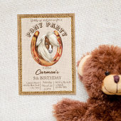 ポニーの誕生日ギディーアップ女性のカーボーイカウボーイパーティー招待状 招待状