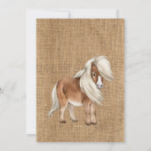 ポニーの誕生日ギディーアップ女性のカーボーイカウボーイパーティー招待状 招待状 (裏面)