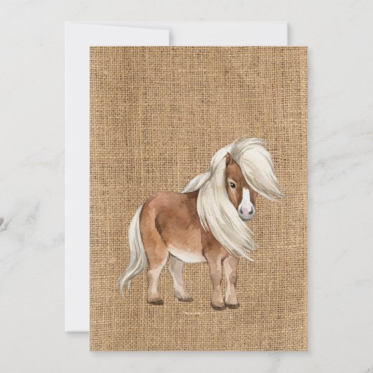 ポニーの誕生日ギディーアップ女性のカーボーイカウボーイパーティー招待状 招待状 (裏面)