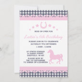 ポニーをテーマにした誕生日パーティーの招待状 招待状 (正面)