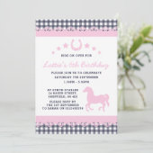 ポニーをテーマにした誕生日パーティーの招待状 招待状 (スタンド正面)