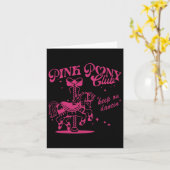 ポニーアンドヒールズラバーピンクガールズクラブ女性のカーボーイ カード (黄色い花)