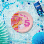 ポニーアート5th誕生日ガールズカスタマイズプレート ペーパープレート (パーティー)