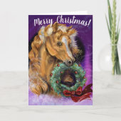 ポニーウィズクリスマスリース カード (正面)