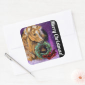 ポニーウィズクリスマスリース スクエアシール (封筒)