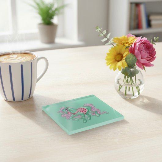 ポニーガラスコースター ガラスコースター