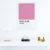 ポニークラブソングピンクカラー – 白縁ど色 ポスター