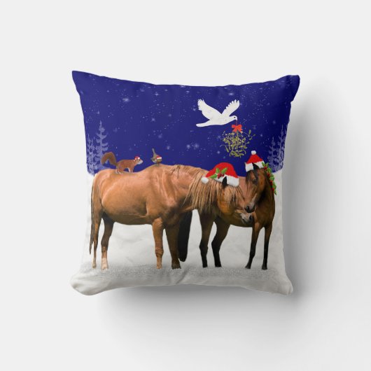ポニークリスマスパーティー枕 クッション (正面)