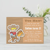 ポニースティックボーイズ誕生日パーティーのカウボーイ 招待状 (スタンド正面)