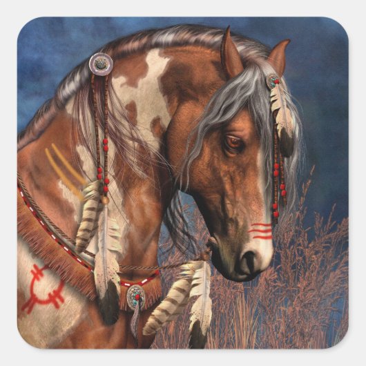 ポニーステッカー スクエアシール (正面)