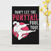 ポニーテールがあなたを騙さないように武術アーツガール – カード (黄色い花)