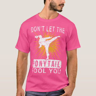 ポニーテールに柔道を騙すな Tシャツ