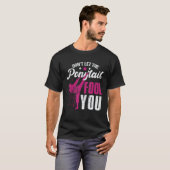 ポニーテールの女の子空手テコンドー柔道キックボク Tシャツ (正面フル)
