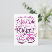 ポニーテールを修正して再試行 ポストカード (スタンド正面)