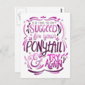 ポニーテールを修正して再試行 ポストカード (正面/裏面)